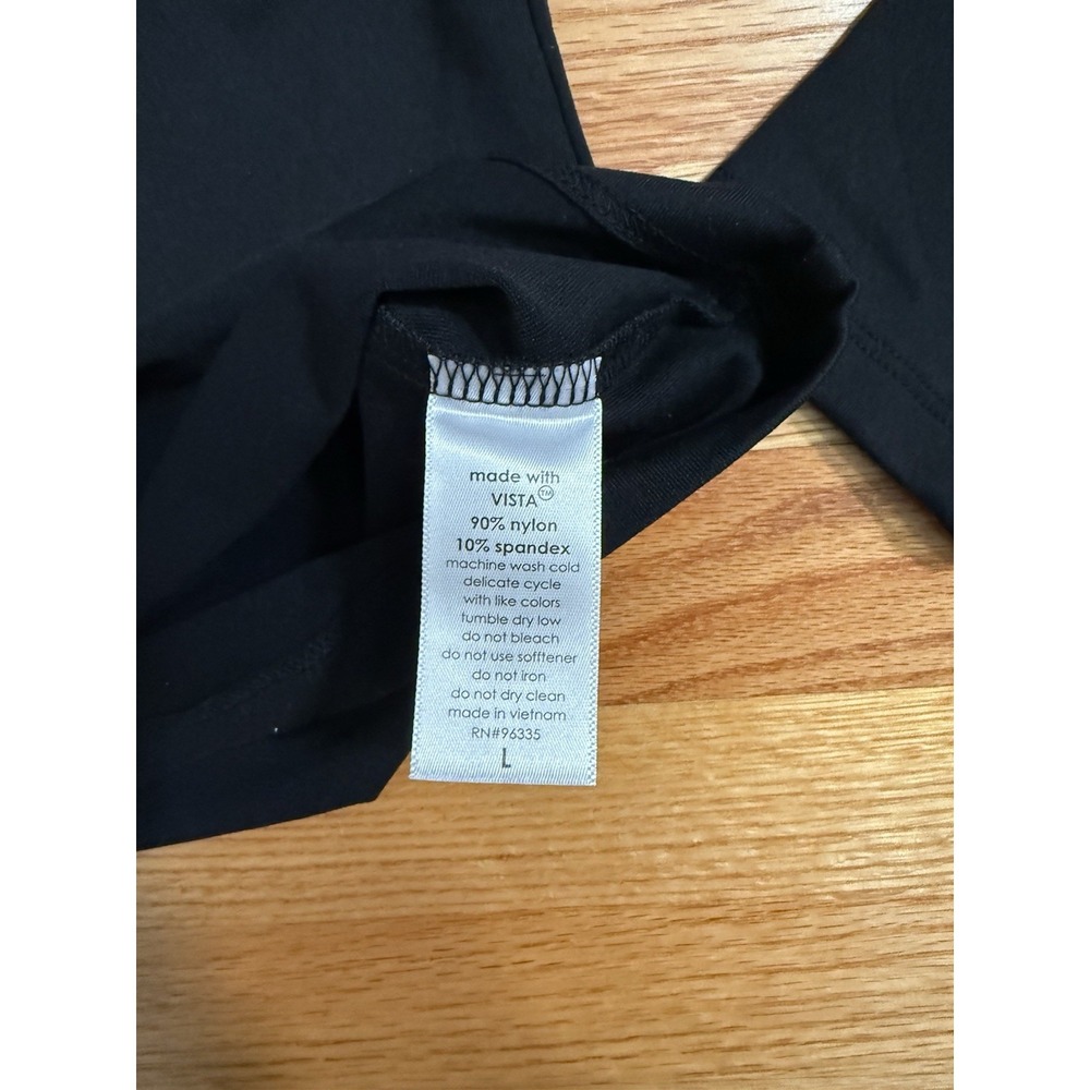Susana Monaco Black Sculpty One‎ Shoulder Long Sleeve Shirt  Sz L Soft Body Con - Picture 3 of 6